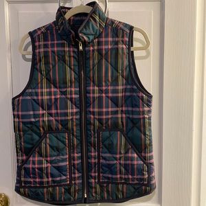 J. Crew Plaid lightweight Puffer Vest